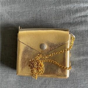 Rag & bone micro atlas crossbody covered in gold leaf
